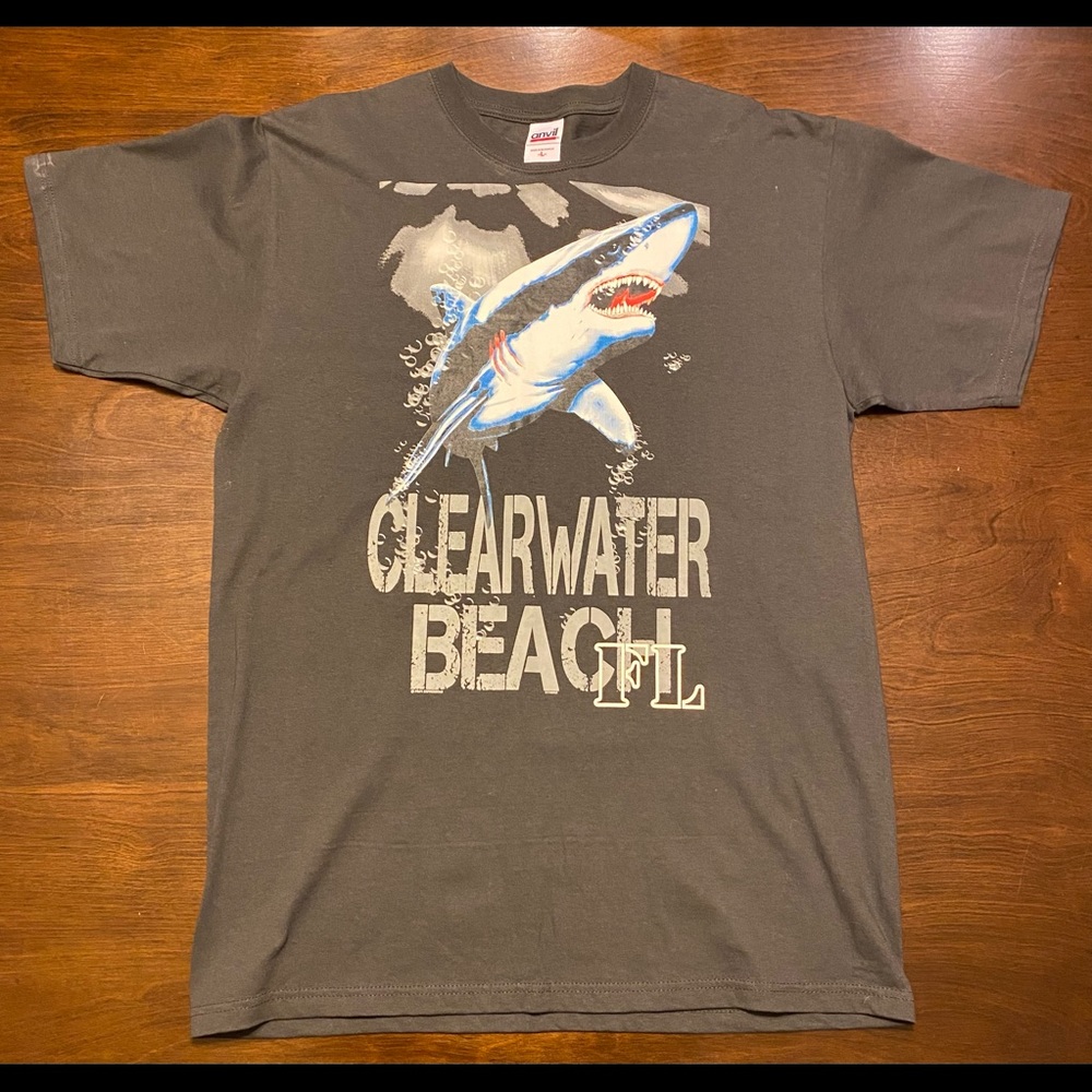 Vintage Clearwater Beach, FL. Shark Tee